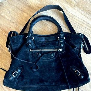 Balenciaga City black suede limited edition
